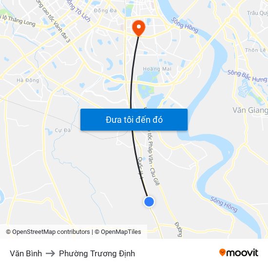Văn Bình to Phường Trương Định map