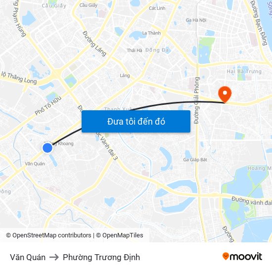 Văn Quán to Phường Trương Định map