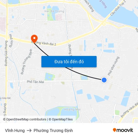 Vĩnh Hưng to Phường Trương Định map