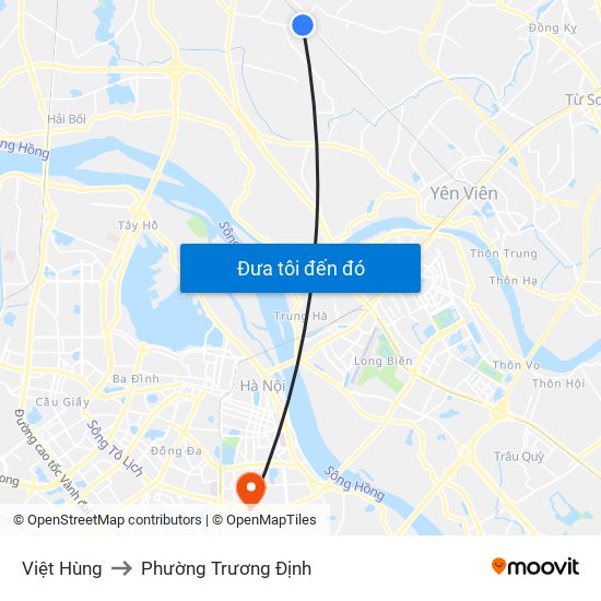 Việt Hùng to Phường Trương Định map