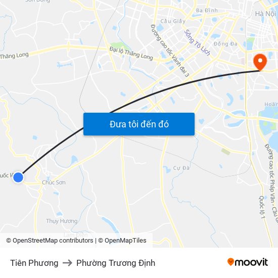 Tiên Phương to Phường Trương Định map