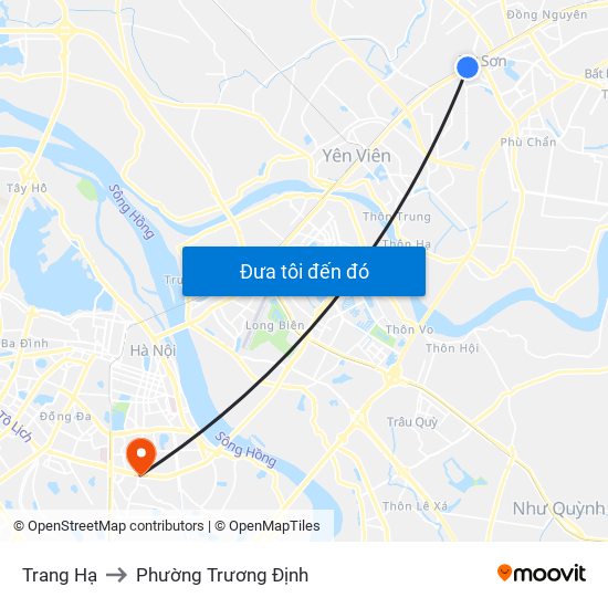 Trang Hạ to Phường Trương Định map