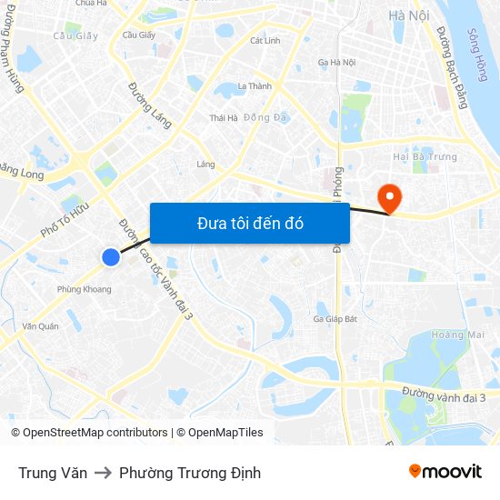 Trung Văn to Phường Trương Định map