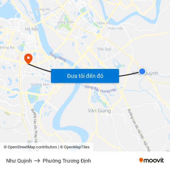 Như Quỳnh to Phường Trương Định map