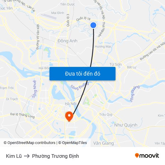 Kim Lũ to Phường Trương Định map