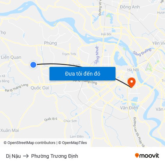 Dị Nậu to Phường Trương Định map