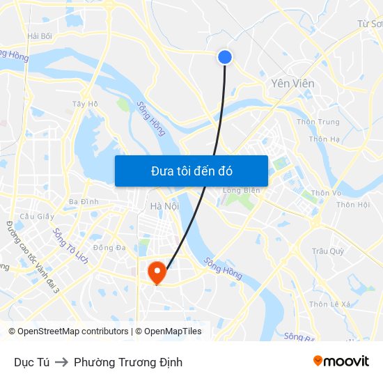 Dục Tú to Phường Trương Định map