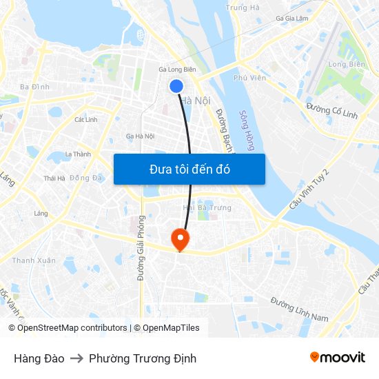 Hàng Đào to Phường Trương Định map
