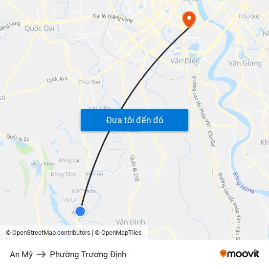 An Mỹ to Phường Trương Định map