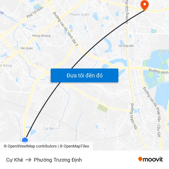 Cự Khê to Phường Trương Định map