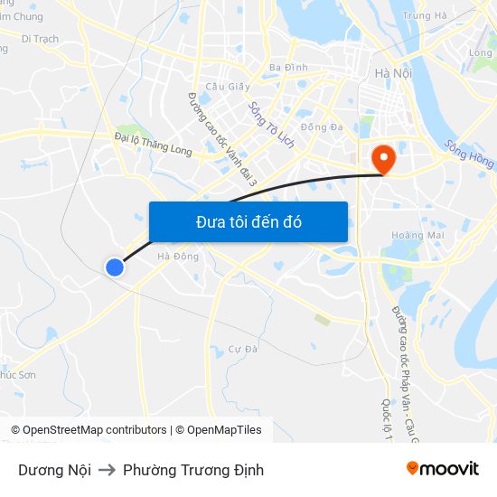 Dương Nội to Phường Trương Định map