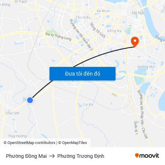 Phường Đồng Mai to Phường Trương Định map