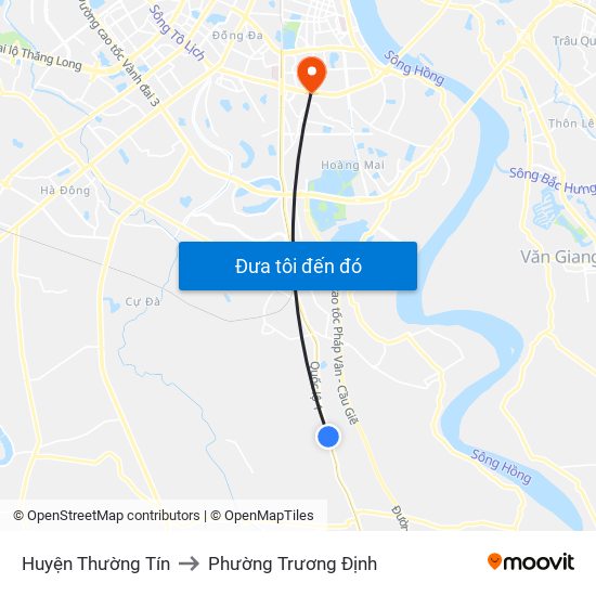 Huyện Thường Tín to Phường Trương Định map