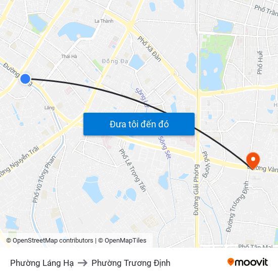 Phường Láng Hạ to Phường Trương Định map