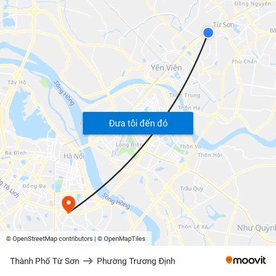 Thành Phố Từ Sơn to Phường Trương Định map