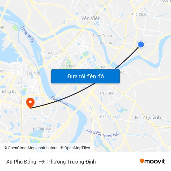 Xã Phù Đổng to Phường Trương Định map