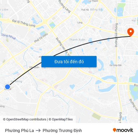 Phường Phú La to Phường Trương Định map