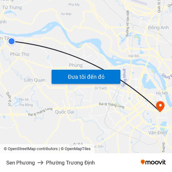 Sen Phương to Phường Trương Định map