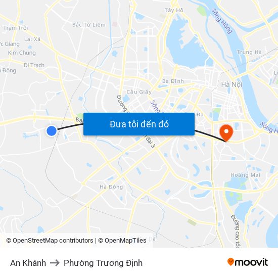 An Khánh to Phường Trương Định map