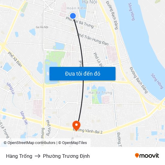 Hàng Trống to Phường Trương Định map