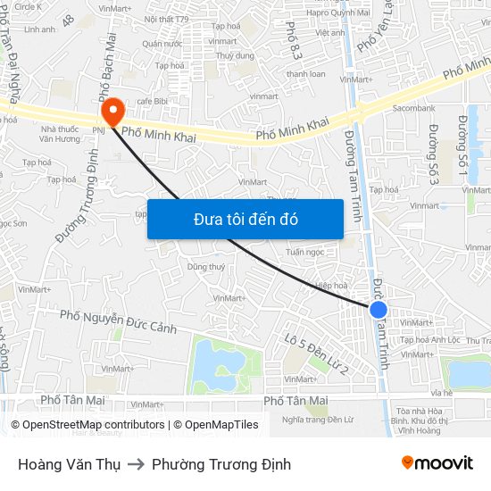 Hoàng Văn Thụ to Phường Trương Định map