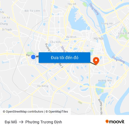 Đại Mỗ to Phường Trương Định map