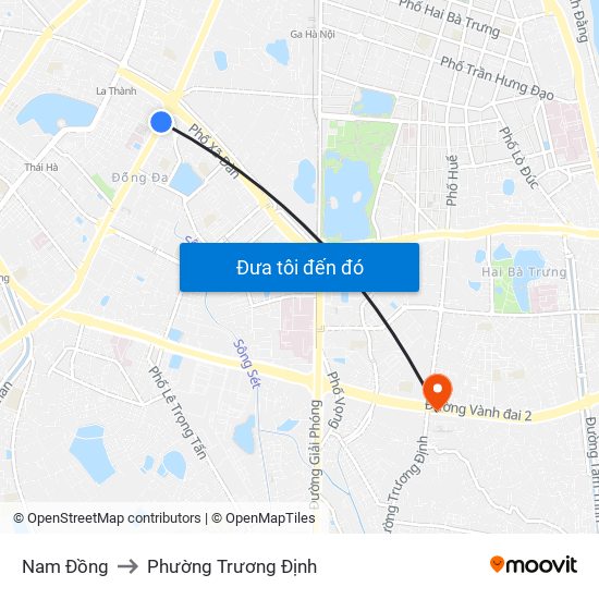 Nam Đồng to Phường Trương Định map