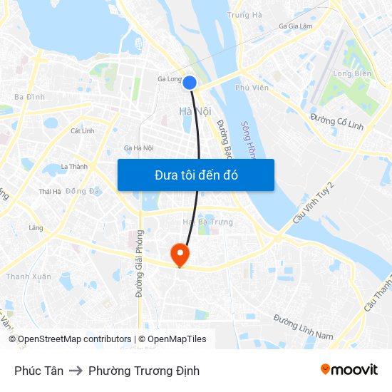 Phúc Tân to Phường Trương Định map