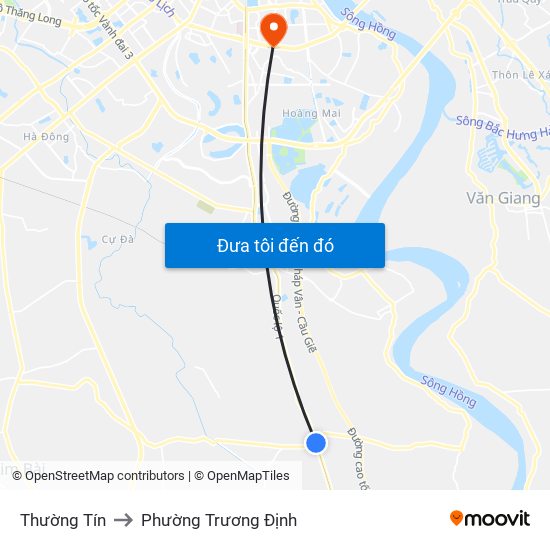 Thường Tín to Phường Trương Định map