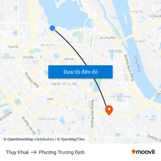 Thụy Khuê to Phường Trương Định map