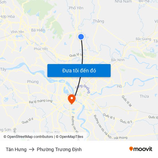 Tân Hưng to Phường Trương Định map