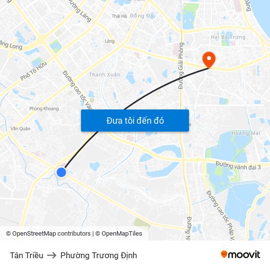 Tân Triều to Phường Trương Định map