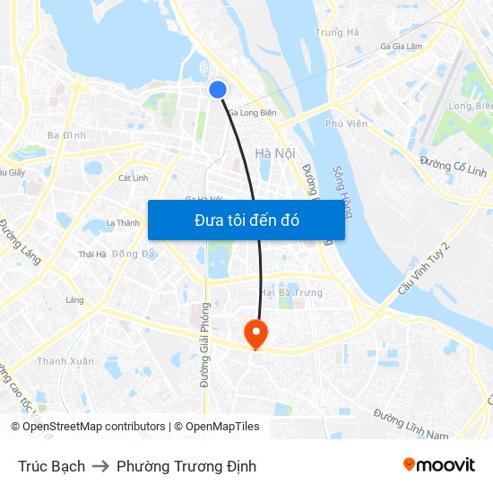 Trúc Bạch to Phường Trương Định map