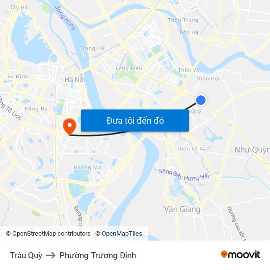 Trâu Quỳ to Phường Trương Định map