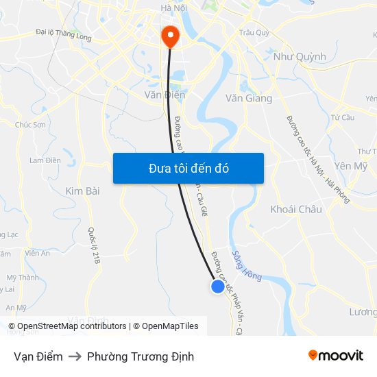 Vạn Điểm to Phường Trương Định map