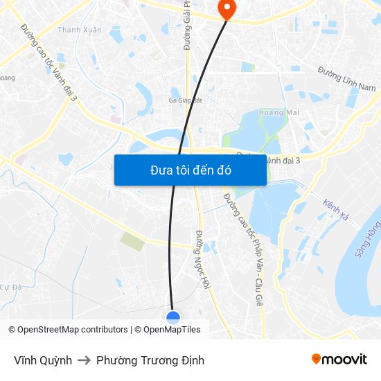 Vĩnh Quỳnh to Phường Trương Định map