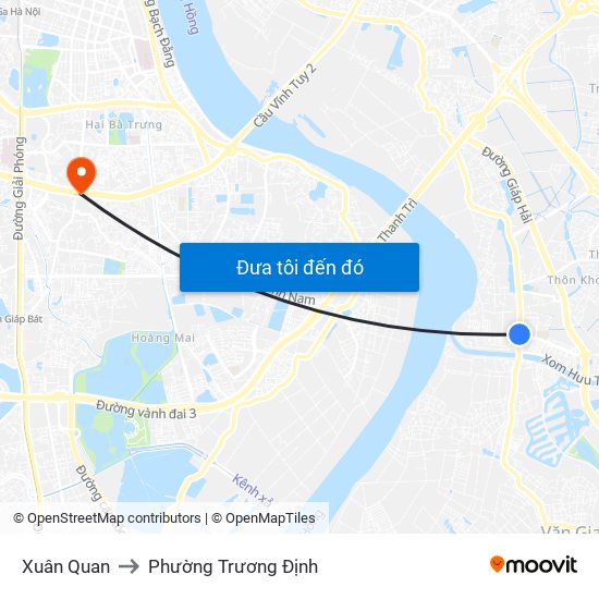 Xuân Quan to Phường Trương Định map