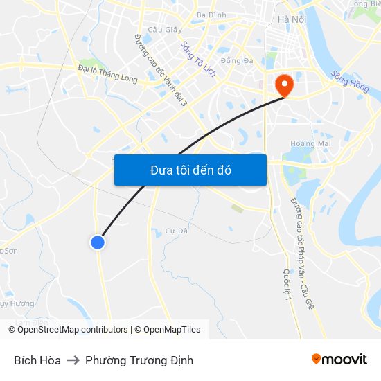Bích Hòa to Phường Trương Định map