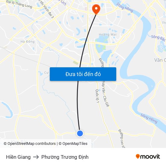 Hiền Giang to Phường Trương Định map