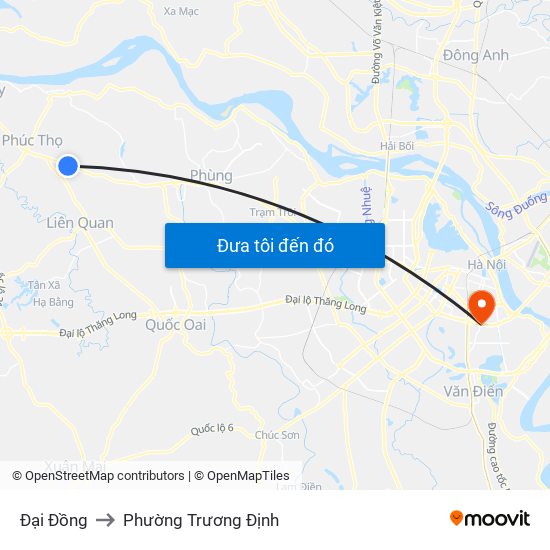 Đại Đồng to Phường Trương Định map