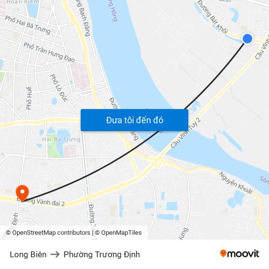 Long Biên to Phường Trương Định map