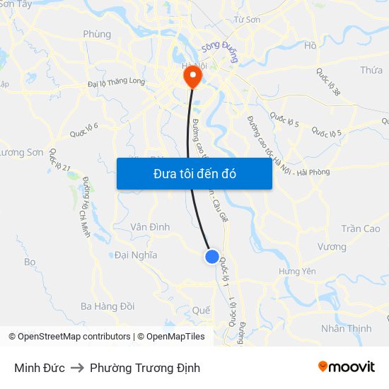 Minh Đức to Phường Trương Định map