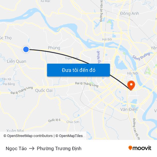 Ngọc Tảo to Phường Trương Định map