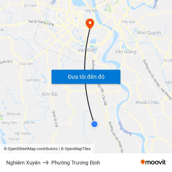 Nghiêm Xuyên to Phường Trương Định map