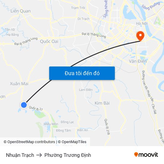 Nhuận Trạch to Phường Trương Định map