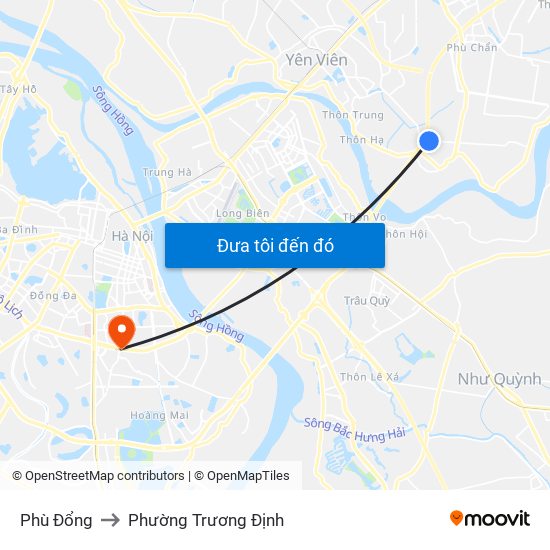 Phù Đổng to Phường Trương Định map