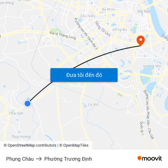 Phụng Châu to Phường Trương Định map