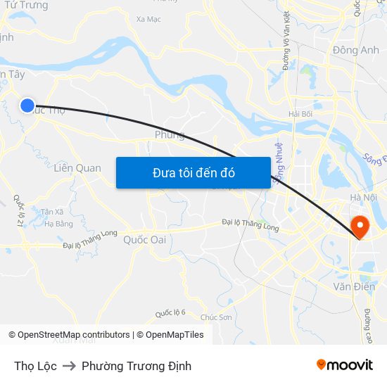 Thọ Lộc to Phường Trương Định map