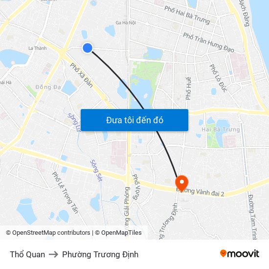 Thổ Quan to Phường Trương Định map