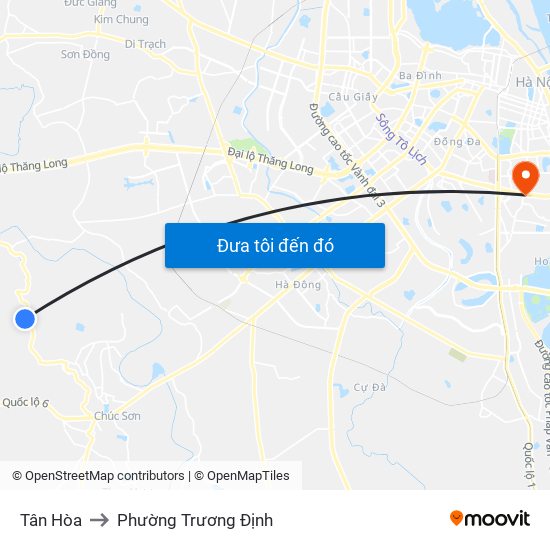 Tân Hòa to Phường Trương Định map